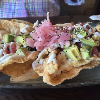 The Terrace - Poke nachos - Asian Fusion Near Me - Hanalei, Hawaii