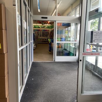 Dollar Tree - Store Exit. Note the filthy floor - Discount Store Near Me - Patchogue, New York
