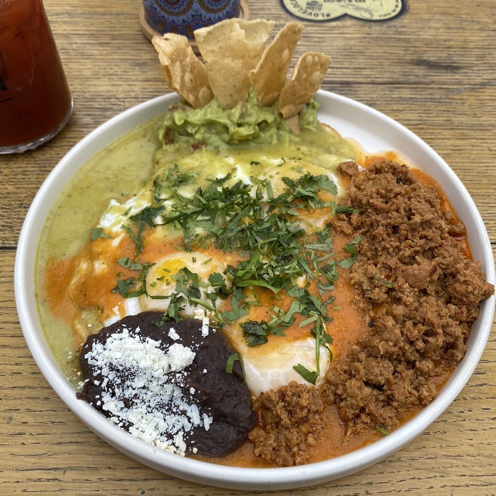 El Catrin Destileria - Huevos divorciados with chorizo - Mexican Near Me - Toronto, Ontario
