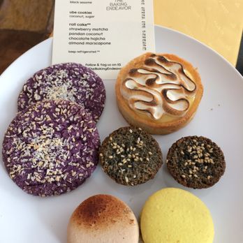 The Baking Endeavor - Ube Coconut Cookies, Passion Fruit Meringue Tart, Black Sesame Financiers, and Macarons - Desserts Near Me The Baking Endeavor - Ube Coconut Cookies, Passion Fruit Meringue Tart, Black Sesame Financiers, and Macarons - Desserts Near Me