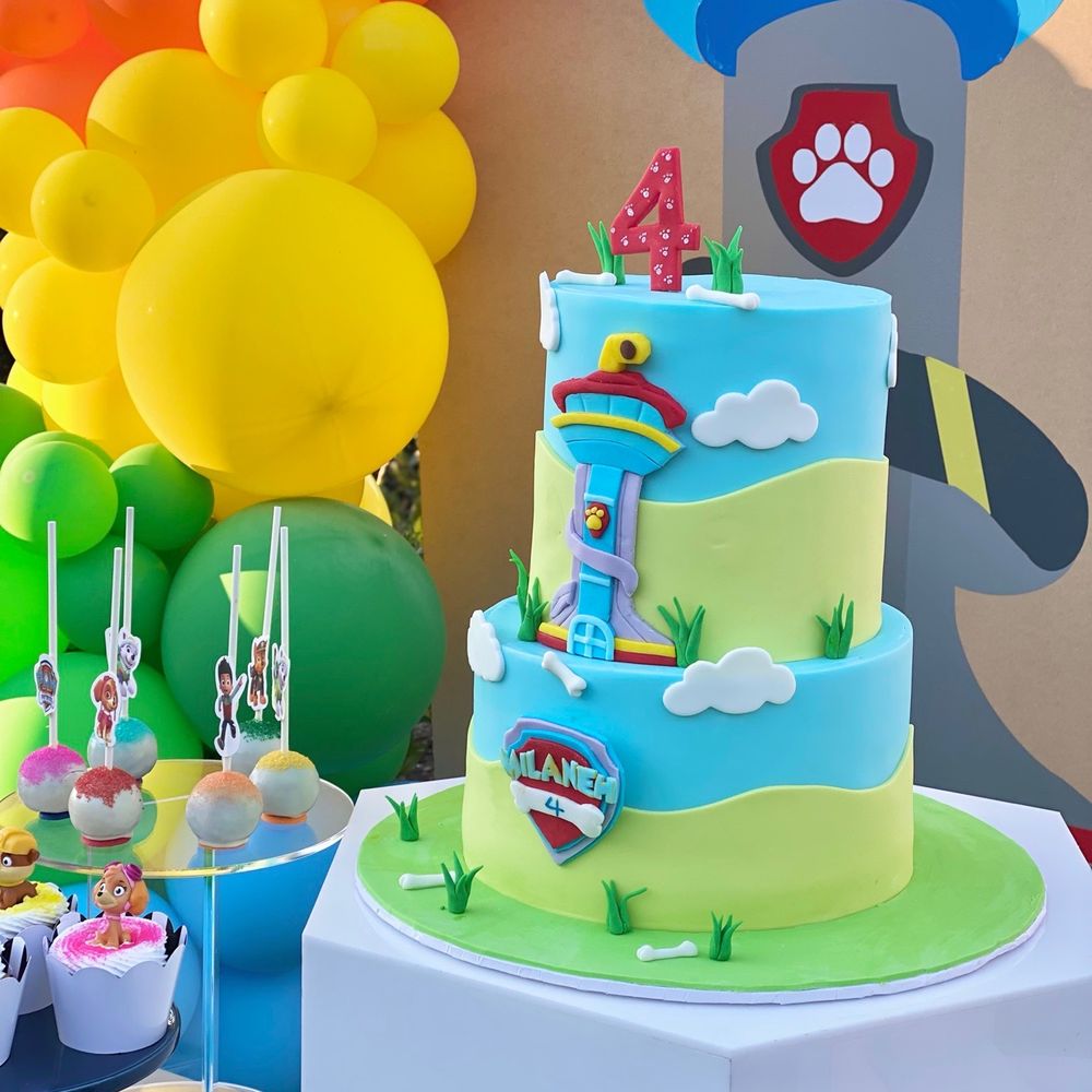 Rose Bakery - Paw Patrol fondant cake - Custom Cakes Near Me Rose Bakery - Paw Patrol fondant cake - Custom Cakes Near Me