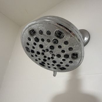 Tru by Hilton Manteca - Dirty shower head - Hotels Near Me - Manteca, California Tru by Hilton Manteca - Dirty shower head - Hotels Near Me - Manteca, California