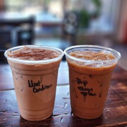 Shift Coffee House - Mint Condition Tea (L) & Chagaccino (R)