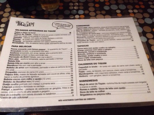 Menu photo 2 Tiquim São Paulo, SP Menu photo 2 Tiquim São Paulo, SP