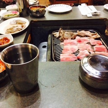Jong Ga House - Pork belly, octopus, beef intestines, brisket, ribeye, marinated bulgogi...meat sweats! - Korean Near Me - Oakland, California