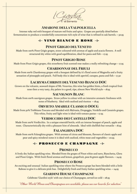 Menu photo 4 I Giardini Di Sorrento Cardiff, CRF