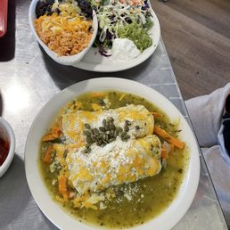 Sweet potato enchiladas which came with that entire other plate!
