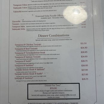 Yamato - Menu - Japanese Near Me - Tucson, Arizona