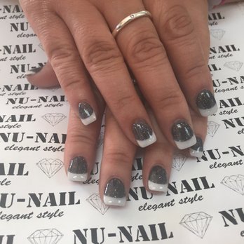 Nu Nails - Black white and glitter! SNS! - Waxing Near Me - Scottsdale, Arizona