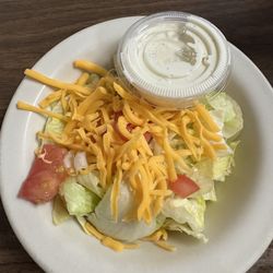 Downtowner Restaurant - Salad with delicious Ranch dressing