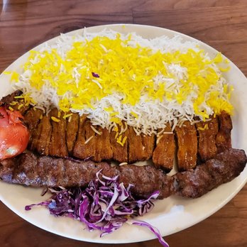 Persepolis Grill - Soltani plate- combo with barg and koobideh - Persian/Iranian Near Me - Seattle, Washington Persepolis Grill - Soltani plate- combo with barg and koobideh - Persian/Iranian Near Me - Seattle, Washington