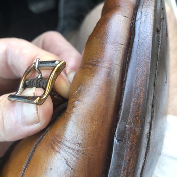 Fortuna's - Stained buckle - Shoe Repair Near Me - Bethesda, Maryland