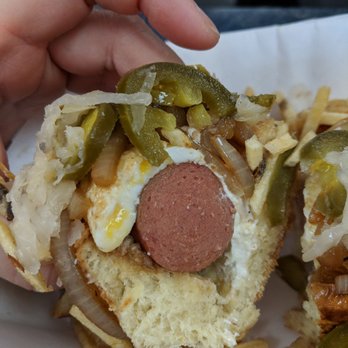 Sweet Dogs - FIU... Cut in the middle so that you can see everything in it! So yummy!! 5/5 - Hot Dogs Near Me - Miami, Florida