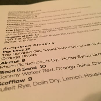 Vagabond - The drink menu - New American Near Me - Richmond, Virginia