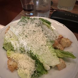 Cesar salad with dressing on the side