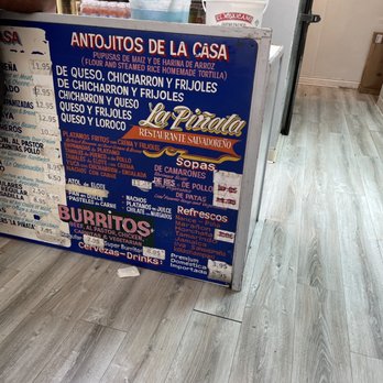 La Pinata Mexicatesen - This was their original menu! - Latin American Near Me - San Mateo, California