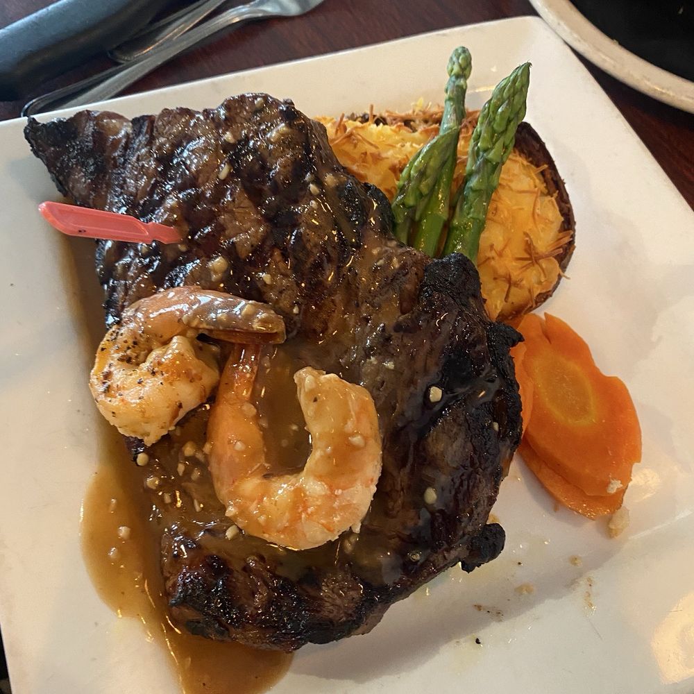 Ribeye and shrimp special Ribeye and shrimp special
