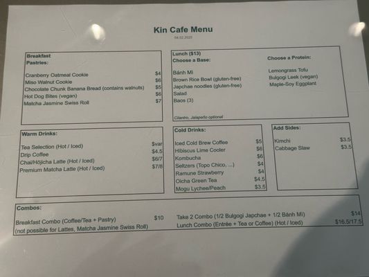 Menu photo 6 Kin Cafe Houston, TX