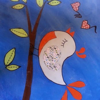 Canvas and Coffee - My lil' song bird - Paint & Sip Near Me - Los Ranchos, New Mexico