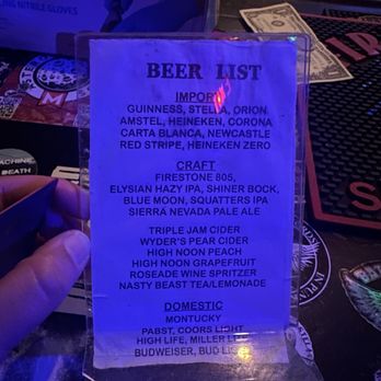 Double Down Saloon - Beer list as of 5/25/2025 - PBR was $5 - Dive Bars Near Me - Las Vegas, Nevada Double Down Saloon - Beer list as of 5/25/2025 - PBR was $5 - Dive Bars Near Me - Las Vegas, Nevada