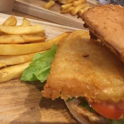 Cafe 360 - The fish fillet burger and fries