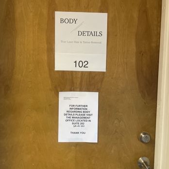 Body Details - This is the notice I found in the door.. - Laser Hair Removal Near Me - Aventura, Florida