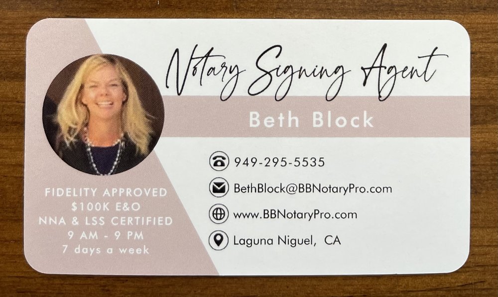 BB NOTARY PRO Updated June 2024 Laguna Niguel, California Notaries Phone Number Yelp
