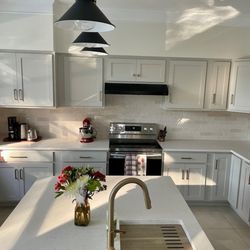 Veterans 1st Electric Services - Kitchen remodel with hidden under cabinet outlets.