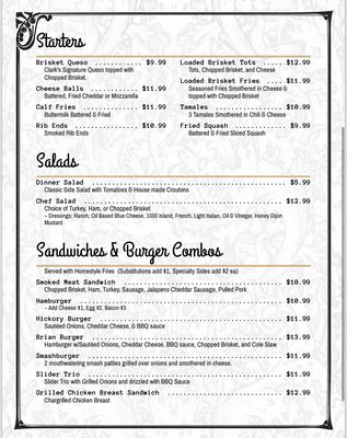 Menu photo 5 Clark's Outpost Restaurant Tioga, TX