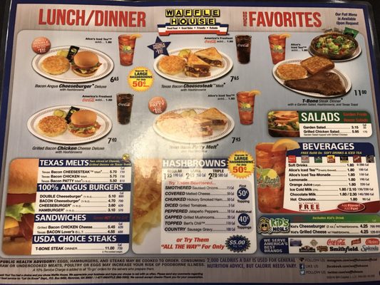 Menu photo 3 Waffle House Satsuma, AL