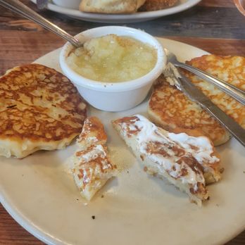 Schilo's - Potato pancakes and applesauce. - Delis Near Me - San Antonio, Texas