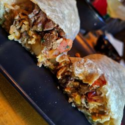 Ranchos Cocina - Vegan Tocho Morocho (Carne Asada) Burrito. This was excellent.