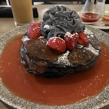 Basalt - Charcoal Buttermilk Pancakes - New American Near Me - Honolulu, Hawaii