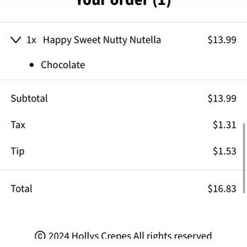 Holly’s Crepes - Proof of purchase - Creperies Near Me - San Jose , California Holly’s Crepes - Proof of purchase - Creperies Near Me - San Jose , California