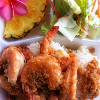 Aloha Shrimp - Da Bes'!!! My order: #1 Garlic Shrimp. I added a plumeria for my photo: which means the flower doesn't come with the plate, FYI. - Food Trucks Near Me - Hauula, Hawaii Aloha Shrimp - Da Bes'!!! My order: #1 Garlic Shrimp. I added a plumeria for my photo: which means the flower doesn't come with the plate, FYI. - Food Trucks Near Me - Hauula, Hawaii