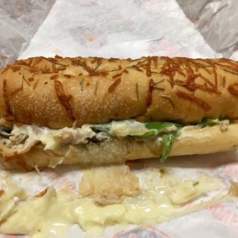 Jersey Mike's Subs - Big Kahuna Chicken Cheese Steak: with grilled onions, peppers, mushrooms, jalapeños, and extra cheese on rosemary parmesan bread - Sandwiches Near Me - Mililani, Hawaii Jersey Mike's Subs - Big Kahuna Chicken Cheese Steak: with grilled onions, peppers, mushrooms, jalapeños, and extra cheese on rosemary parmesan bread - Sandwiches Near Me - Mililani, Hawaii