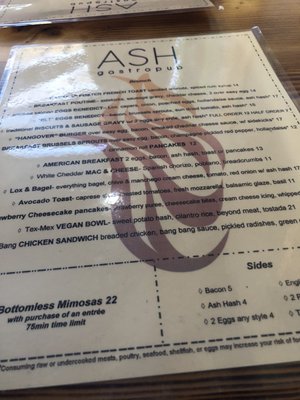 Menu photo 1 ASH gastropub Chicago, IL