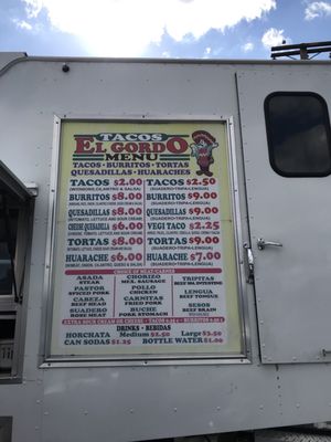 Menu photo 7 Tacos El Gordo Oakland, CA