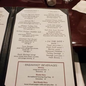 Oceano Bistro - Brunch Menu 09/2023 - Seafood Near Me - Clayton, Missouri