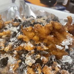 Funnel Cakes & More - Oreo funnel cake deluxe that was over cooked!
