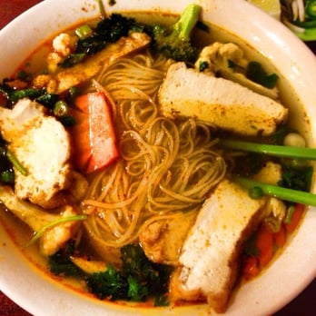 Pho Viet - Delish vegetarian half spicy lemongrass pho w tofu. - Vietnamese Near Me - Washington, DC, District of Columbia