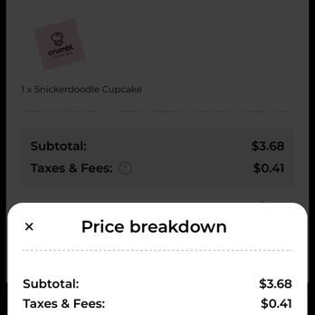 Crumbl - Glendale - They charge a 2.10% "service fee" with no disclosure that they are doing so. Beware! - Bakeries Near Me - Glendale, Arizona