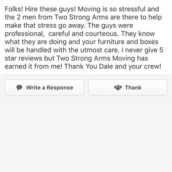 Two Strong Arms Moving - Most recent reviews - Movers Near Me Two Strong Arms Moving - Most recent reviews - Movers Near Me