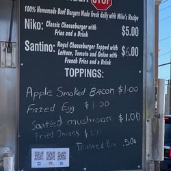 $5 Fresh Burger Stop - Menu