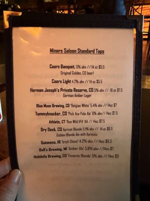 Menu photo 4 Miners Saloon Golden, CO Menu photo 4 Miners Saloon Golden, CO