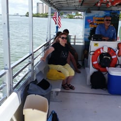 Estero Bay Express Dolphin & Sunset Boat Tours - It was very comfortable aboard the boat. Mom with Captain Neil and Captain Scott. Captain's were very funny, kind & informative