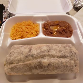 La Mexicana Grill - Steak burrito with beans and rice - Mexican Near Me - Chicago, Illinois