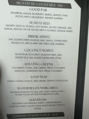 Menu photo 2 Forescore Golf Tavern Jacksonville, FL