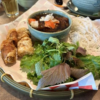 Pho Anh Vu - Bun cha hanoi + cha gio ($27.95) - Vietnamese Near Me - Vancouver, British Columbia
