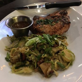 Dierks Bentley's Whiskey Row Gilbert - Pork chops with Brussel sprouts - Bars Near Me - Gilbert, Arizona